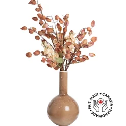 Artificial dried flower arrangement
