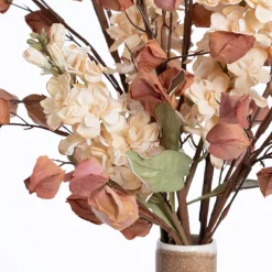 Artificial dried flower arrangement