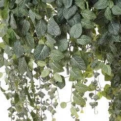 Artificial eucalyptus and fittonia ceiling planter