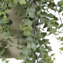 Artificial eucalyptus hanging planter