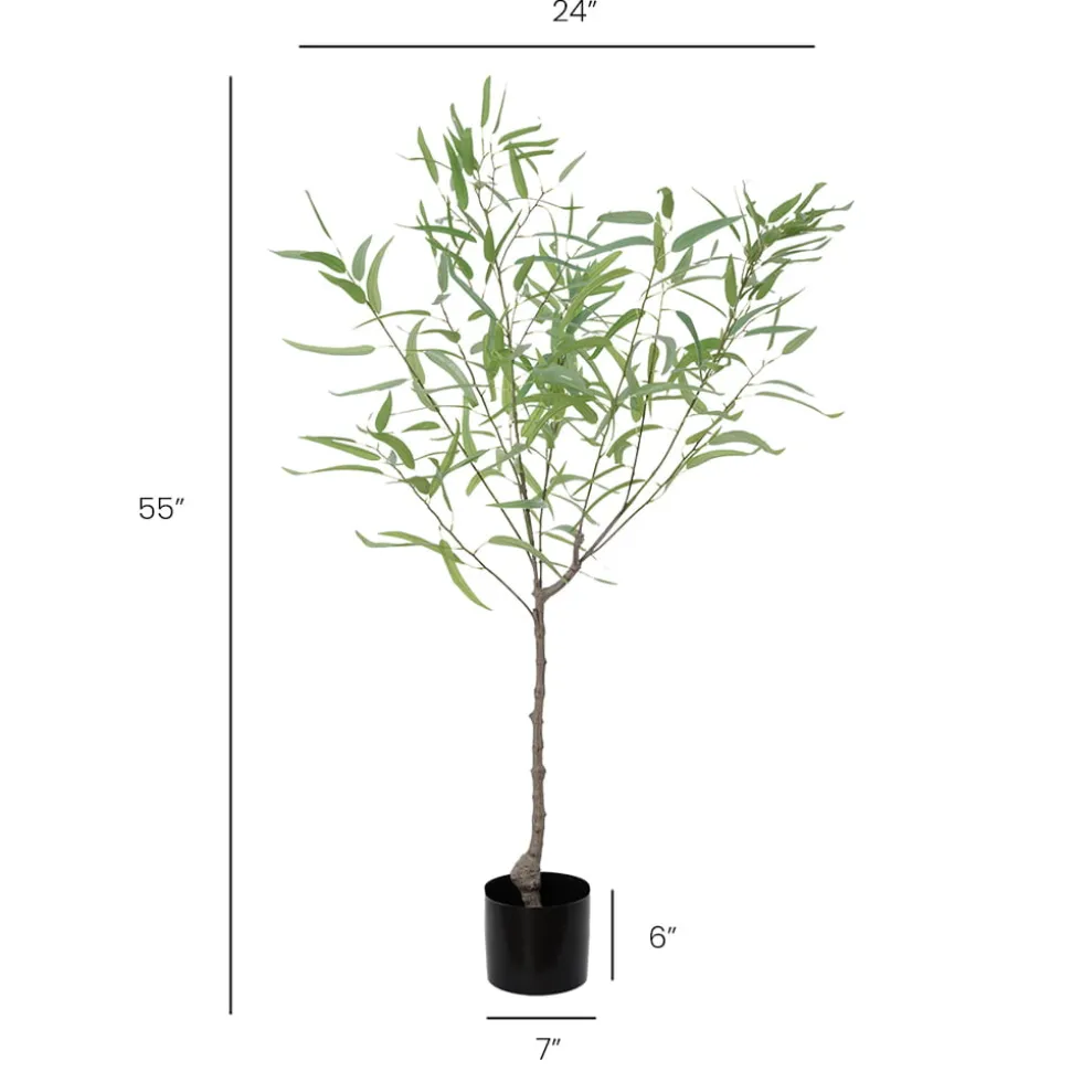 Artificial eucalyptus tree, 55"