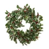 Artificial euphorbia marginata wreath, 22″