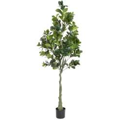 Artificial ficus with textured trunk, 63"