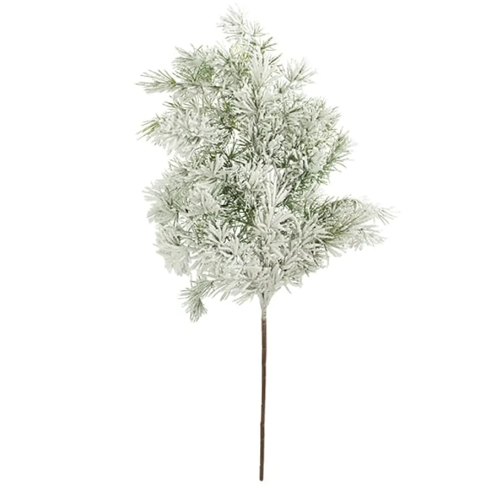 Artificial flocked pine branch, 32"