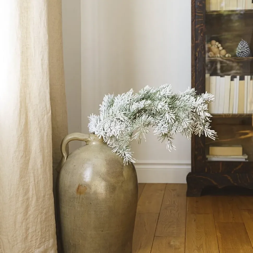 Artificial flocked pine branch, 32"