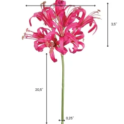 Artificial fuchsia nerine lily, 24″