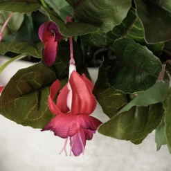 Artificial fuchsia outdoor centerpiece, 12 x 15"