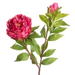Artificial fuchsia peony flower, 30"