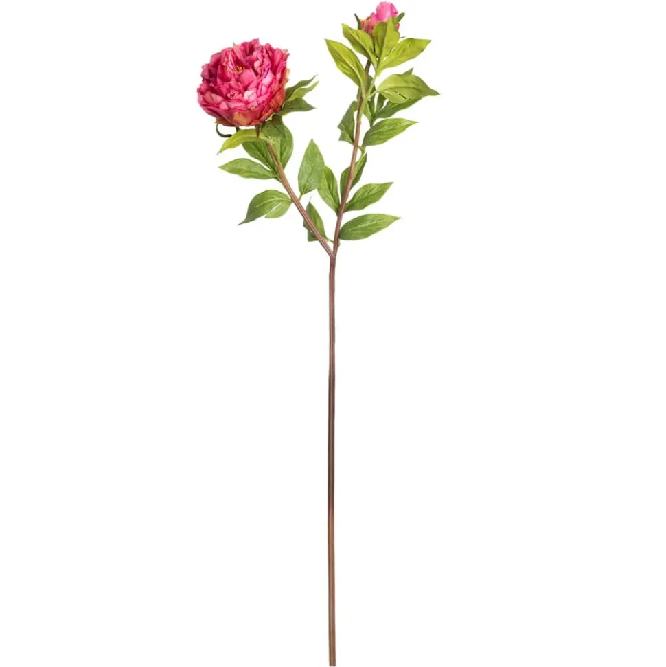Artificial fuchsia peony flower, 30"