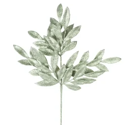 Artificial glittery sage green laurel, 23"