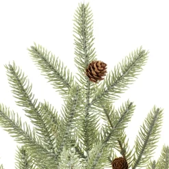 Artificial gray green potted spruce, 22″