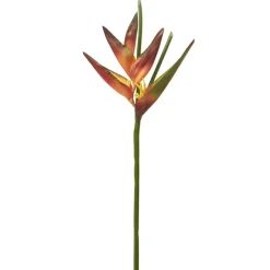 Artificial green and brown heliconia, 38"