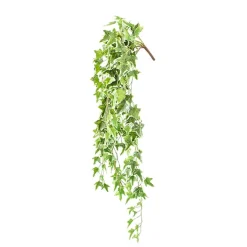 Artificial green and cream hanging ivy plant, 48"