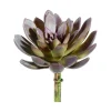 Artificial green and purple echeveria succulent, 8"