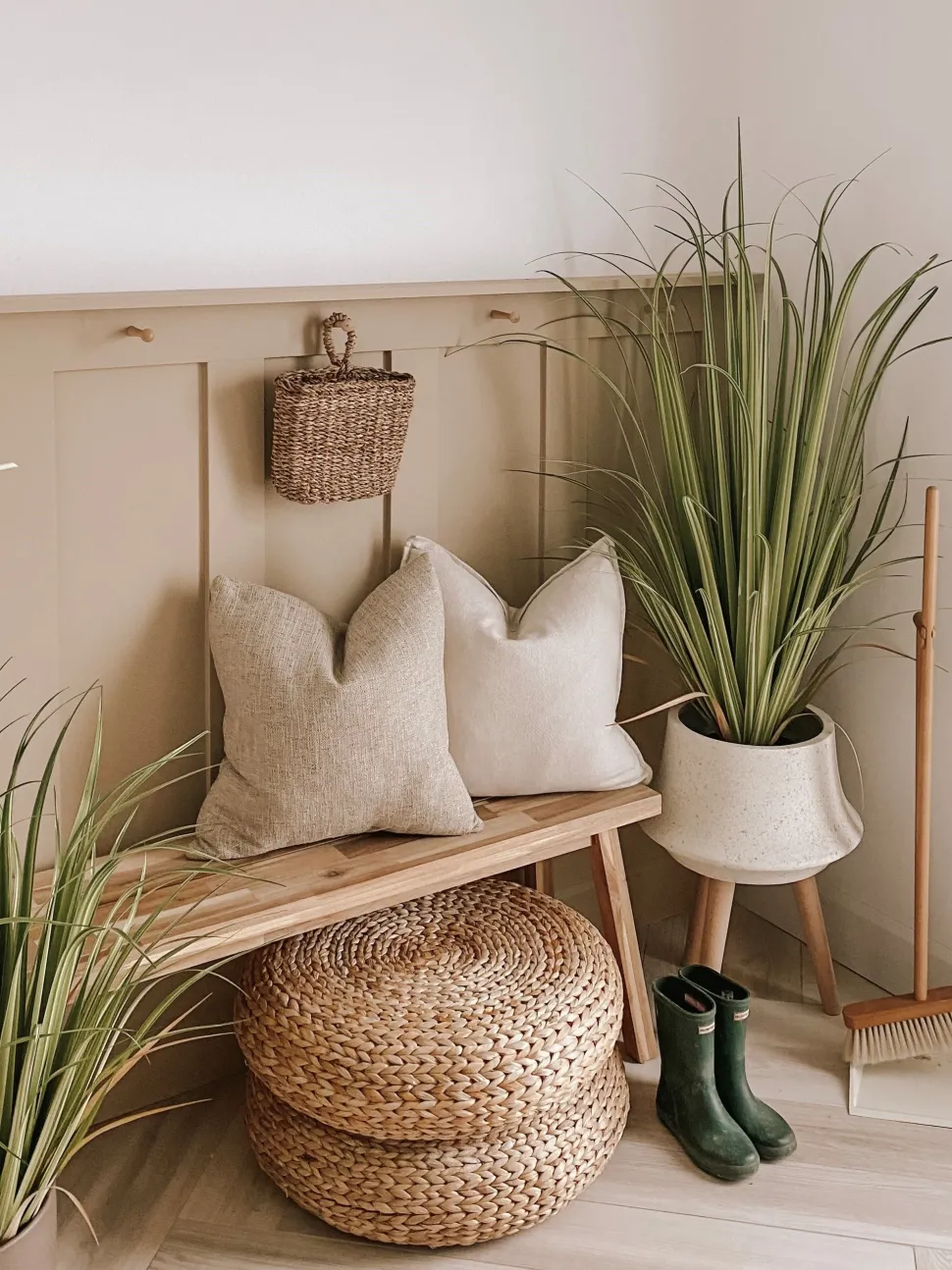 Artificial green and yellow grass, 52″