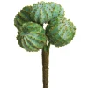 Artificial green barrel cactus pick, 6"