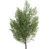Artificial green cedar stem, 17"