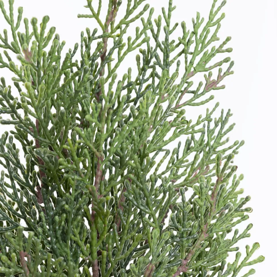 Artificial green cedar stem, 17"