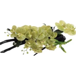 Artificial green orchid flower centerpiece