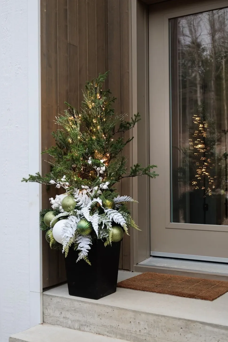 Artificial green pine branch, 46"