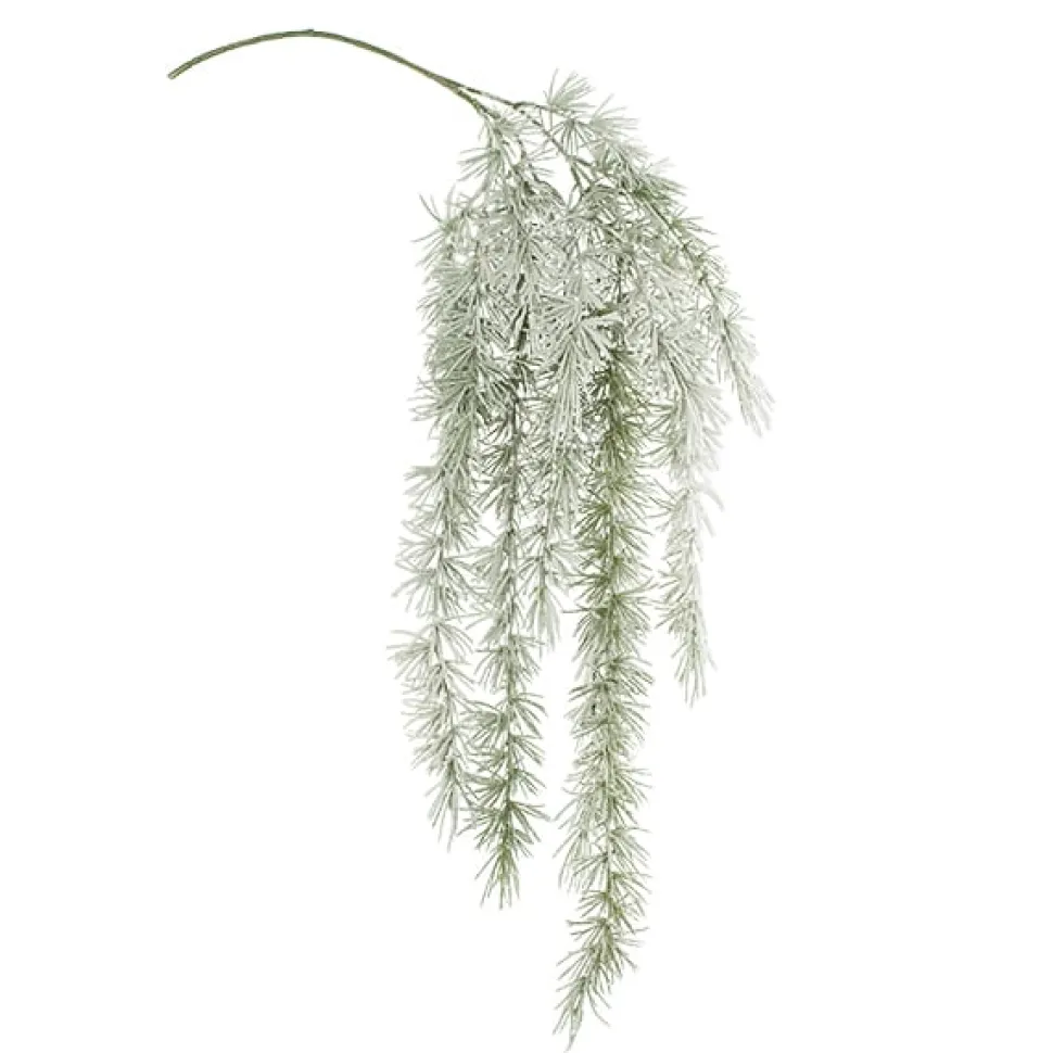 Artificial hanging flocked pine branch, 48"