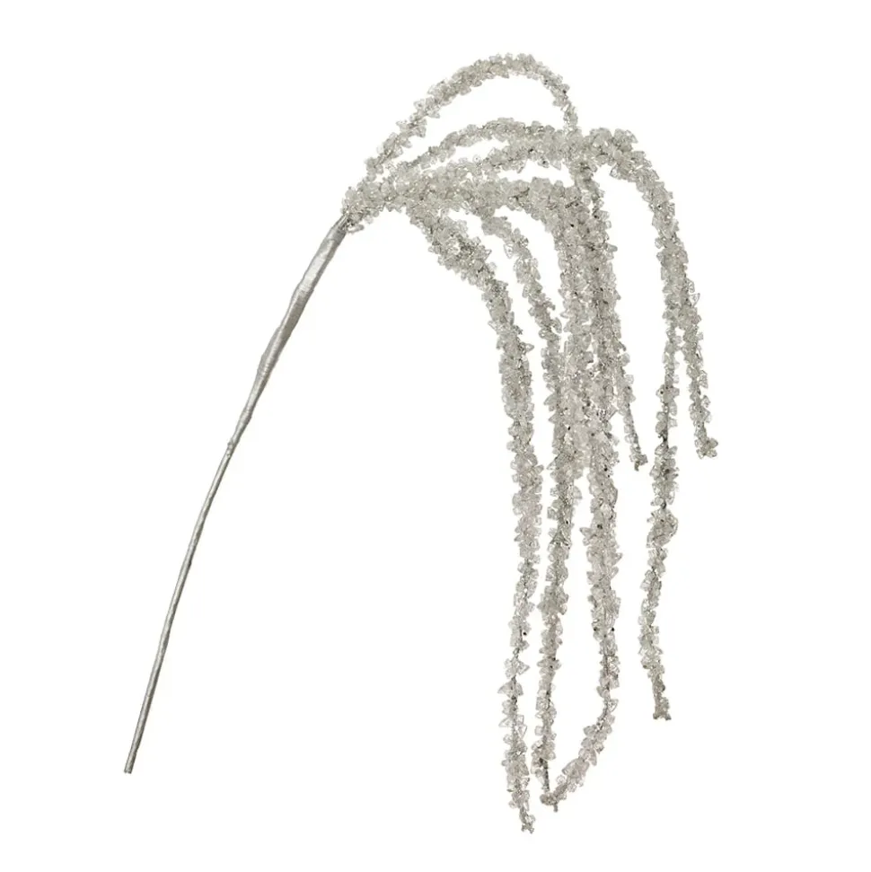 Artificial hanging frosted willow spray, 35"