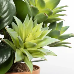 Artificial hanging jade plant in pot