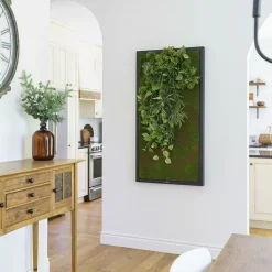 Artificial hanging plant green wall, 53 x 28″