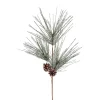 Artificial iced long needle sparkle pine spray, 31"
