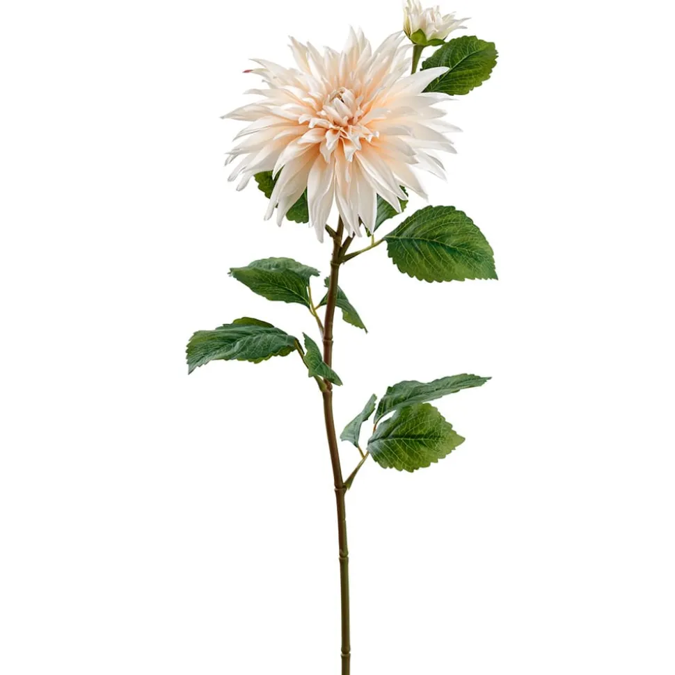Artificial ivory dahlia flower, 23,5"