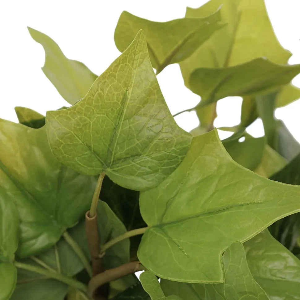 Artificial ivy in black ceramic pot