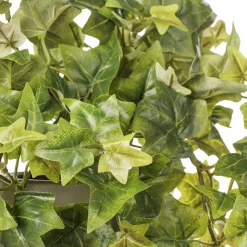 Artificial ivy in dark green ceramic pot