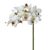 Artificial just cut white vanda orchid, 27"