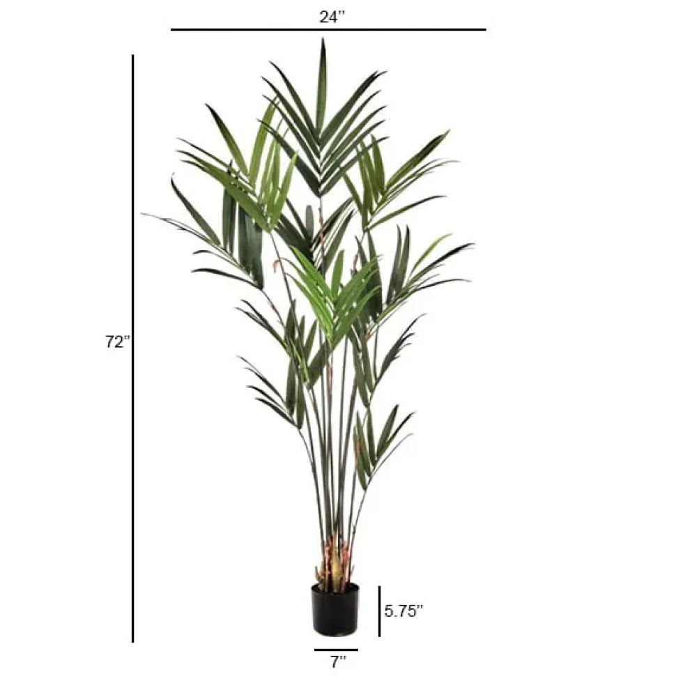 Artificial kentia indoor palm tree, 72″