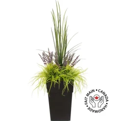 Artificial lavender and grass outdoor flower arrangement, 50"