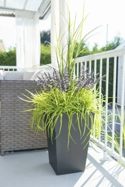 Artificial lavender and grass outdoor flower arrangement, 50"