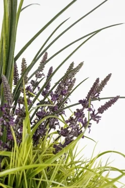 Artificial lavender and grass outdoor flower arrangement, 50