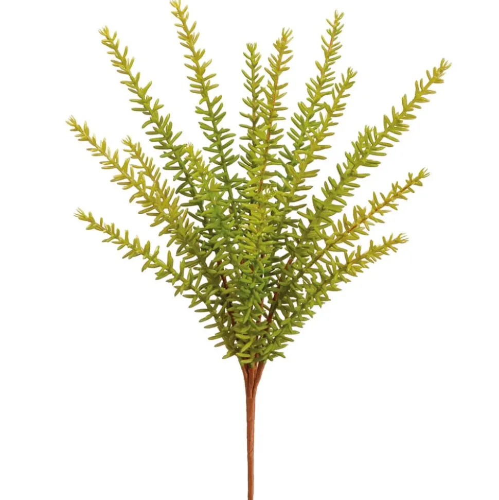 Artificial light green rosemary bush, 13"