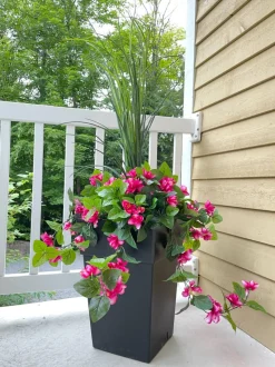 Artificial light pink azalea outdoor flower arrangement, 50