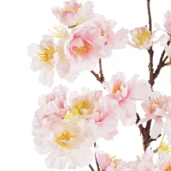 Artificial light pink cherry blossom flower stem, 38"