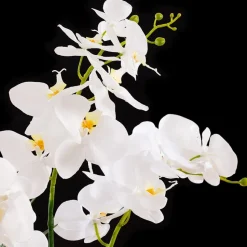 Artificial long white orchid centerpiece
