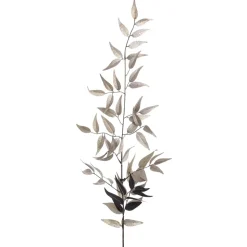 Artificial metallic ruscus stem, 36"