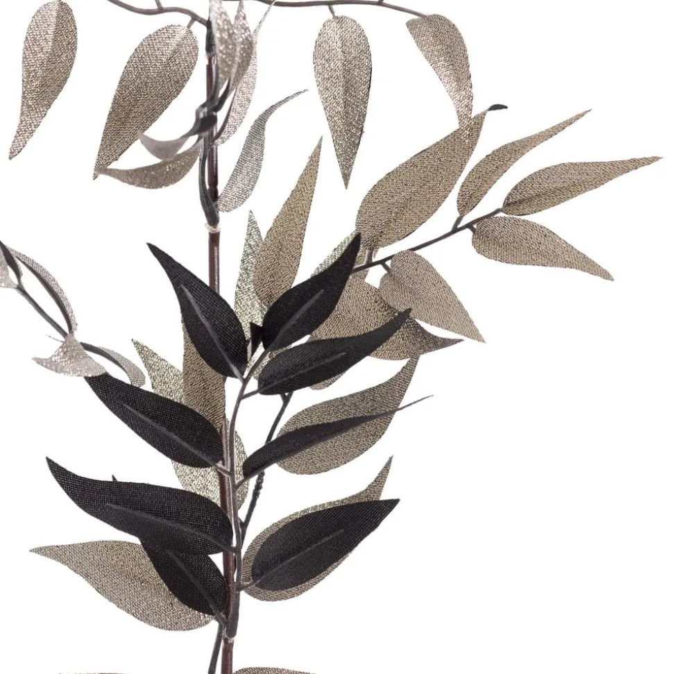 Artificial metallic ruscus stem, 36"