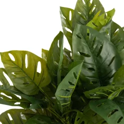 Artificial monstera in a black pot, 24 x 20