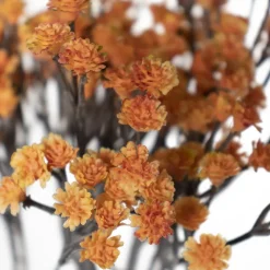Artificial orange gypsophila bush, 15″
