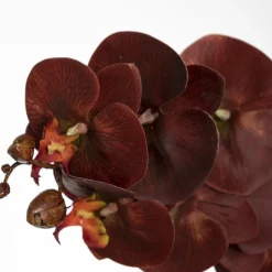 Artificial orange orchid, 30″