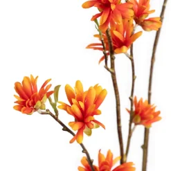 Artificial orange peach blossom flower, 43"