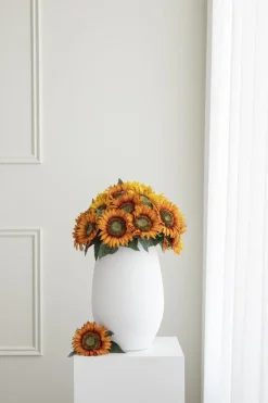 Artificial orange sunflower, 19″