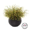 Artificial outdoor potted small yellow flowers, 24 x 29"