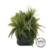 Artificial outdoor potted greenery and fern mix, 36 x 27"